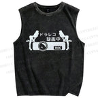 Unisex Video Printed Washed Tank Top