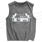 Unisex Video Printed Washed Tank Top