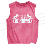 Unisex Video Printed Washed Tank Top