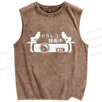 Unisex Video Printed Washed Tank Top