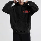 Osaka Dotonbori Drunken Octopus Vintage Washed Cotton Back Art Hoodie