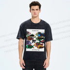 Unisex So Many Fish So Little Time Cat Printed Washed Tee