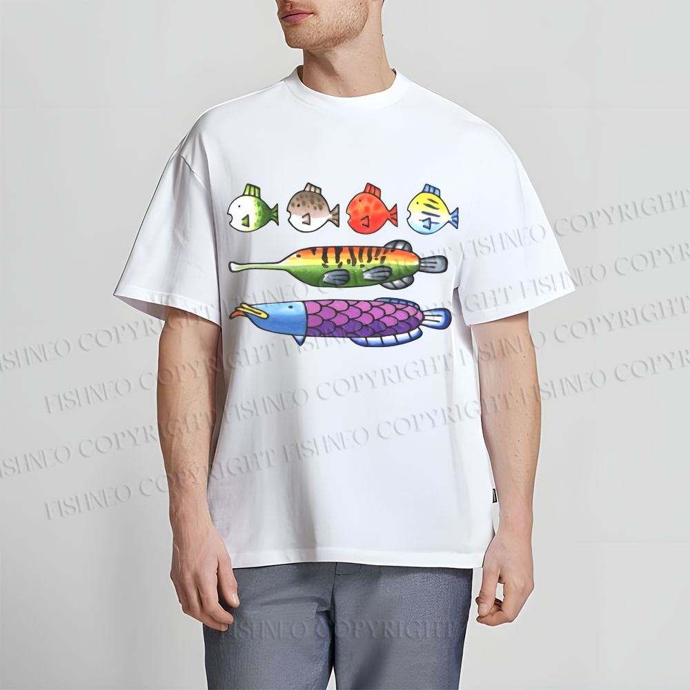 Unisex Rainbow Fish Classic Cotton T-shirt