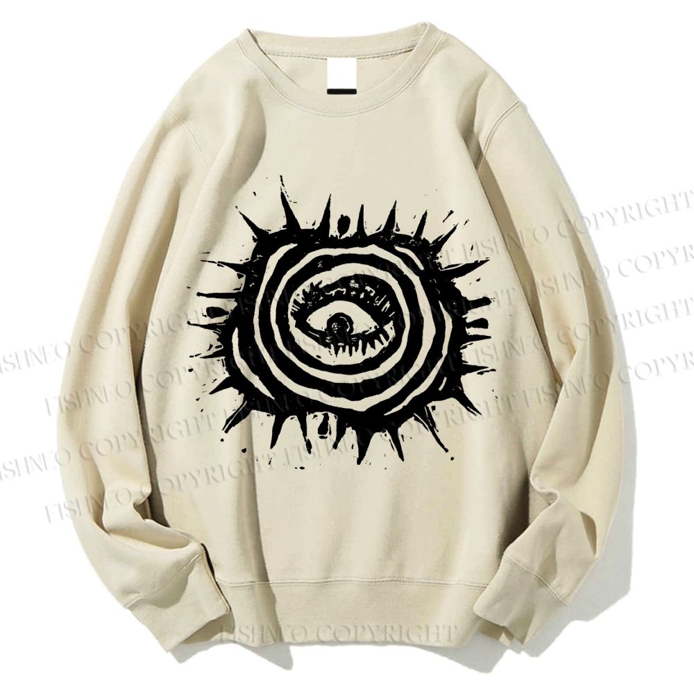 Unisex Art Abstract Eyes Printed Sweatshirt