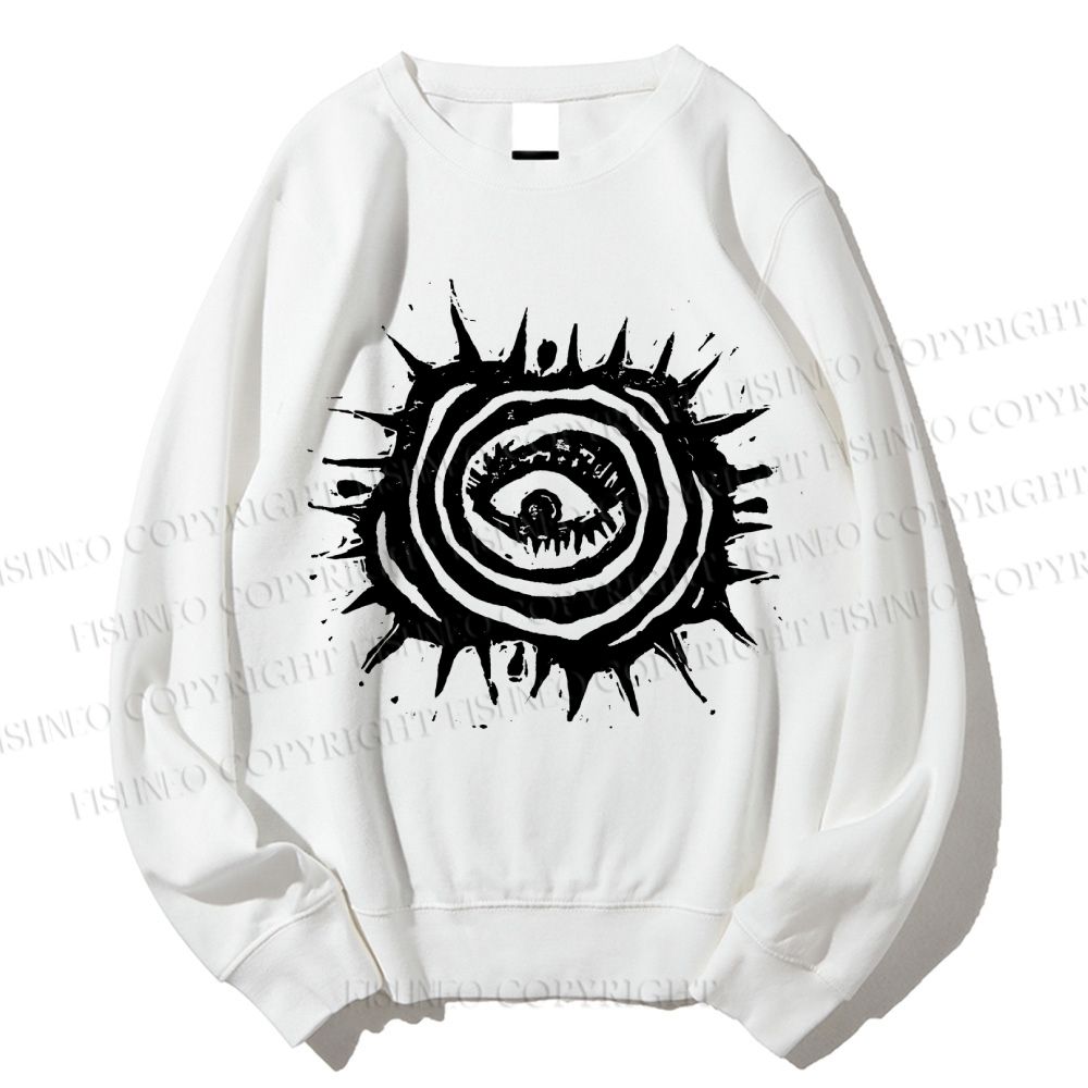 Unisex Art Abstract Eyes Printed Sweatshirt