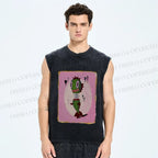 Unisex Gefilte Fish Printed Washed Tank Top