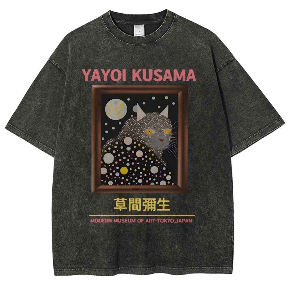 Yayoi Kusama Cat Vintage Washed T-shirt