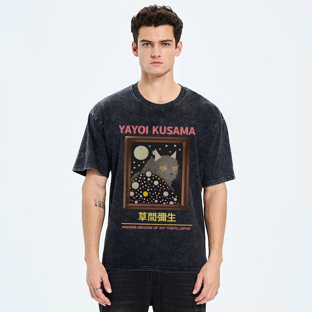 Yayoi Kusama Cat Vintage Washed T-shirt