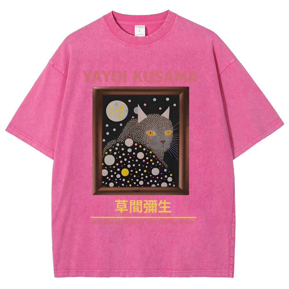 Yayoi Kusama Cat Vintage Washed T-shirt
