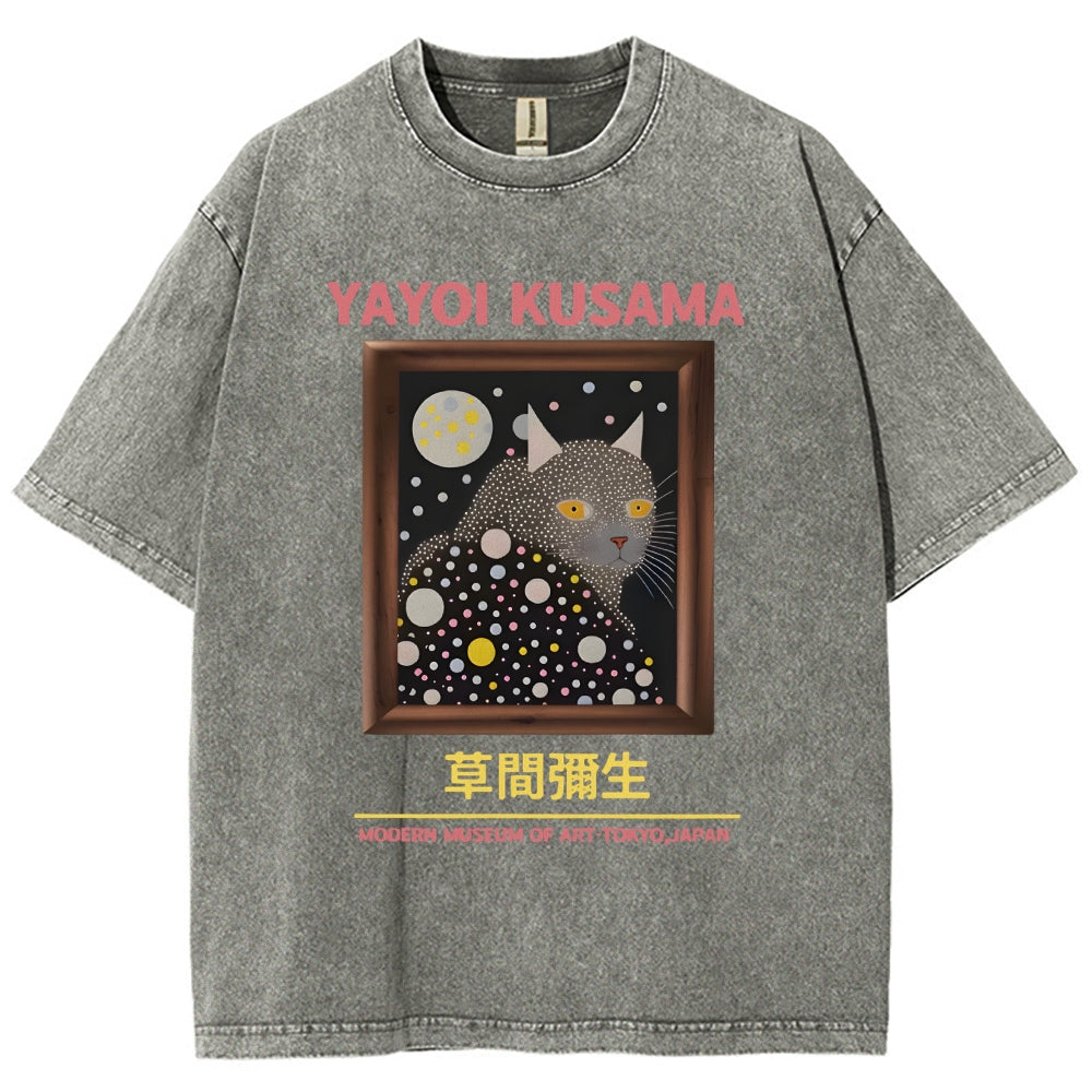 Yayoi Kusama Cat Vintage Washed T-shirt