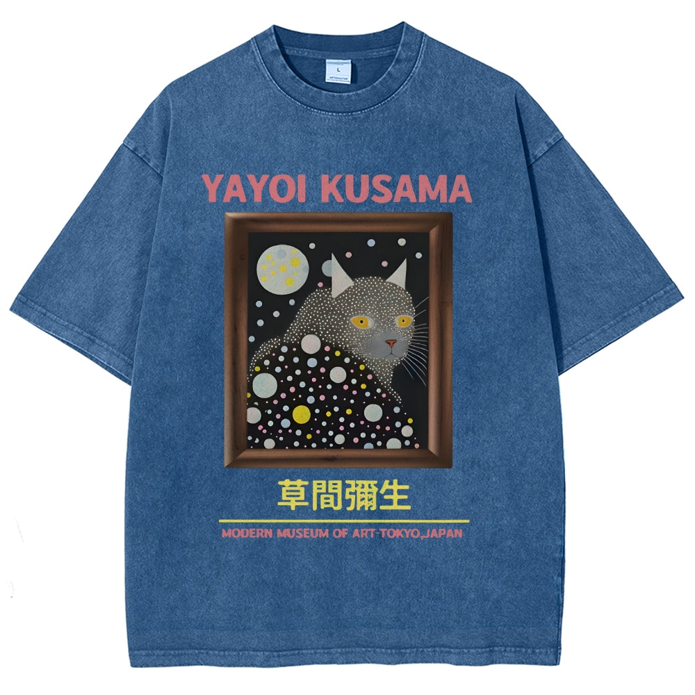 Yayoi Kusama Cat Vintage Washed T-shirt