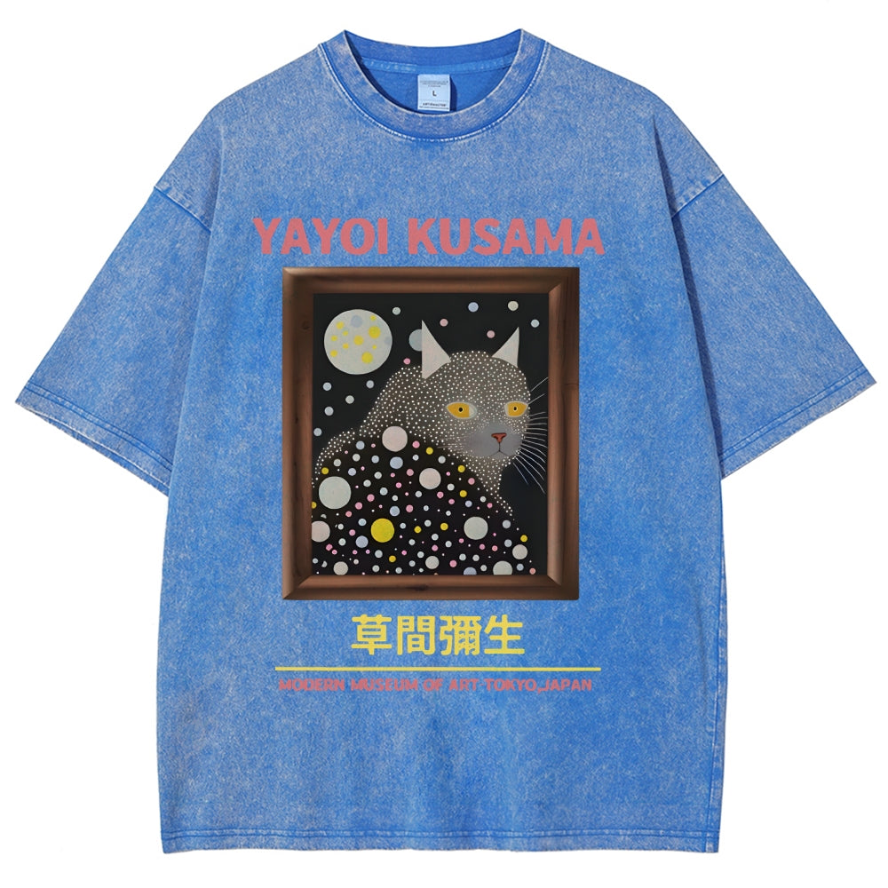 Yayoi Kusama Cat Vintage Washed T-shirt