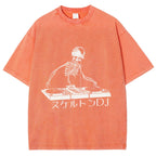 Skeleton DJ Vintage Washed T-shirt