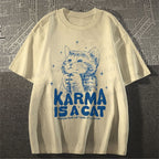 Unisex Karma Is A Cat Classic Cotton T-shirt