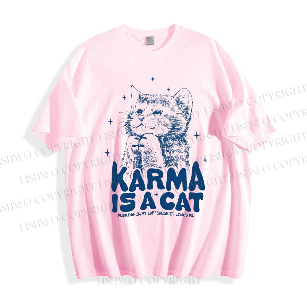Unisex Karma Is A Cat Classic Cotton T-shirt