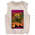 Unisex Wooden Shjips Printed Washed Tank Top