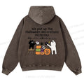 Casual Halloween Decorations Printed Washed Hoodie