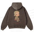 Casual Yoshitomo Nara Printed Washed Hoodie