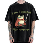 Conduit For Nonsense Funny Frog Vintage Washed T-shirt