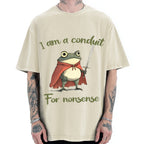 Conduit For Nonsense Funny Frog Vintage Washed T-shirt