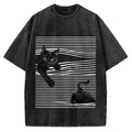 Line Cat Vintage Washed T-shirt