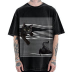 Line Cat Vintage Washed T-shirt