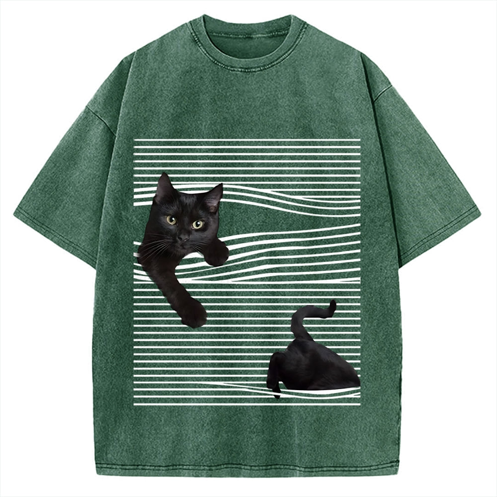 Line Cat Vintage Washed T-shirt