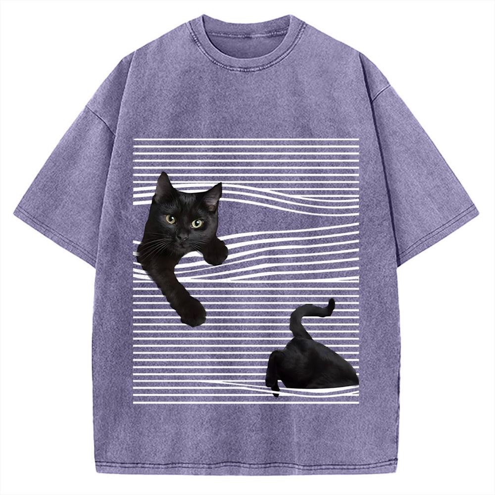Line Cat Vintage Washed T-shirt