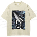 Unisex Yayoi Kusama Ocean Dolphins Printed Washed Tee