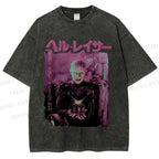 Unisex Hellraiser Pinhead Japanese Printed Washed Tee