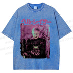 Unisex Hellraiser Pinhead Japanese Printed Washed Tee