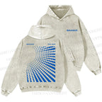 Unisex Casual Bauhaus Design Printed Washed Hoodie