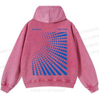 Unisex Casual Bauhaus Design Printed Washed Hoodie