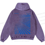 Unisex Casual Bauhaus Design Printed Washed Hoodie