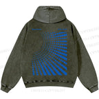 Unisex Casual Bauhaus Design Printed Washed Hoodie