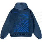 Unisex Casual Bauhaus Design Printed Washed Hoodie