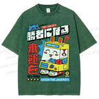 Unisex Catch The Jackpot Printed Washed Tee