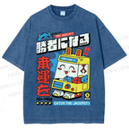 Unisex Catch The Jackpot Printed Washed Tee