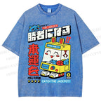 Unisex Catch The Jackpot Printed Washed Tee