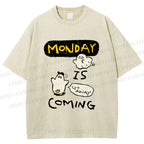 Unisex Goose Ghost Hunting Monday Is Coming Printed Washed Tee