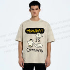 Unisex Goose Ghost Hunting Monday Is Coming Printed Washed Tee