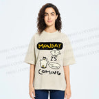 Unisex Goose Ghost Hunting Monday Is Coming Printed Washed Tee