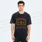 Unisex Halloween Pumpkin Pottsfield Printed Washed Tee