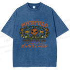 Unisex Halloween Pumpkin Pottsfield Printed Washed Tee