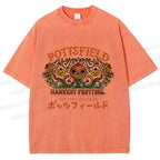 Unisex Halloween Pumpkin Pottsfield Printed Washed Tee