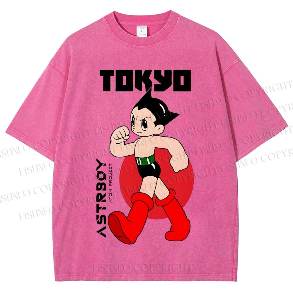 Unisex Tokyo Astro Boy Printed Washed Tee