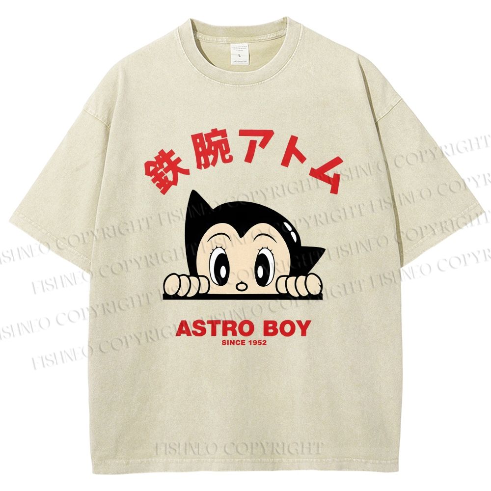 Unisex Astro Boy Printed Washed Tee
