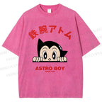 Unisex Astro Boy Printed Washed Tee