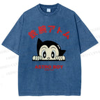 Unisex Astro Boy Printed Washed Tee