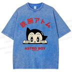 Unisex Astro Boy Printed Washed Tee
